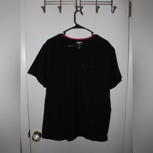 Black scrubs star scrub top from Walmart